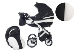 Количка Baby Merc 2 в 1 модел Style черна с бяло